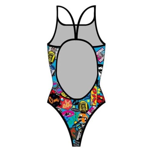 Turbo Maillot De Bain À Fines Bretelles Stickers Colors Filles 3-4 Années Multicolore