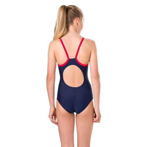 Speedo Maillot De Bain À Fines Bretelles Gala Logo Filles 15-16 Années Navy / Fed Rouge