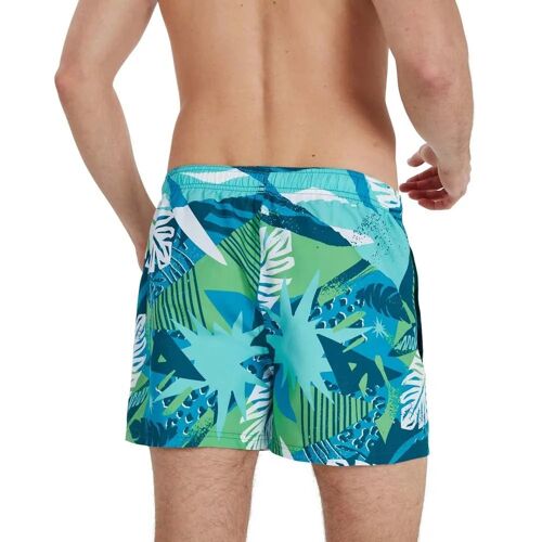 Speedo Short De Bain Printed Leisure 14¿¿ Homme S Dark Petrol / Tile / Neon Absinthe / Blanc