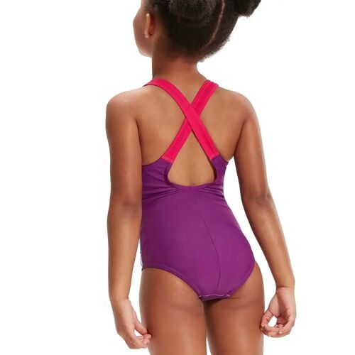 Speedo Maillot De Bain Learn To Swim Printed Racerback Filles 9-12 Mois Magic Sangria / Sweet Taro / Hellium