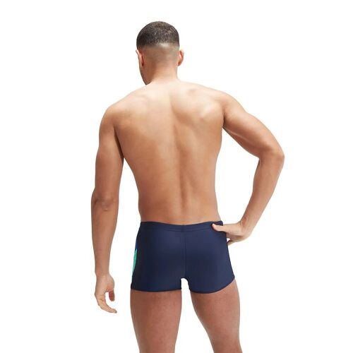 Speedo Slip De Bain Boxer Dive Homme Uk 30 True Navy / True Cobalt / Vert Glow