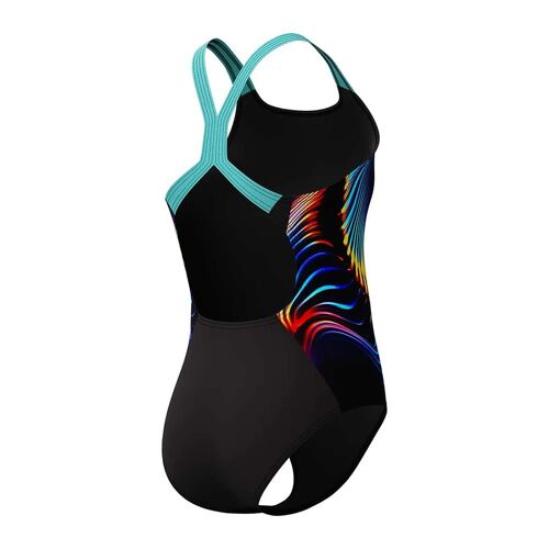 Speedo Maillot De Bain Digital Placement Powerback Filles 5-6 Années Arctic Glass