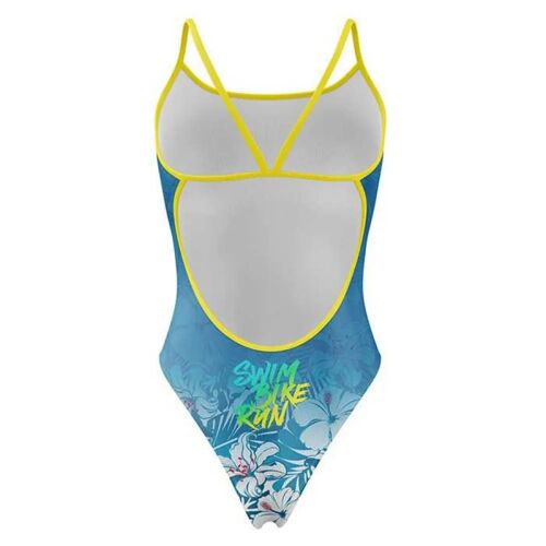 Otso Maillot De Bain Swim Bike Run Flower Femme Xs Bleu / Blanc