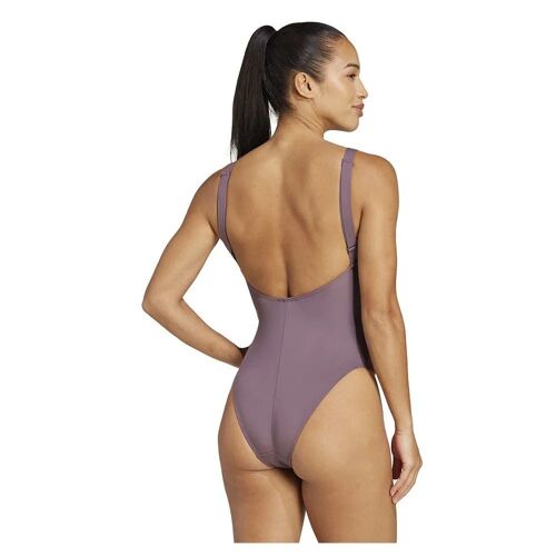 Adidas Maillot De Bain Iconisea Femme 40 Shadow Fig / Blanc
