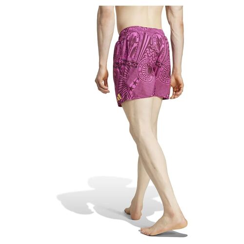 Adidas Short De Bain X Farm 3 Stripes 5¿¿ Homme S Lucid Fuchsia / Shadow Rouge / Pulse Lime