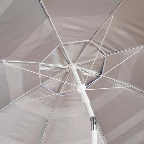Aktive Parasol De Plage Pliable Uv50 210 Cm Unisex One Size Navy / Blanc