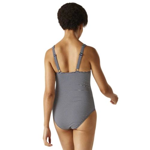 Regatta Maillot De Bain Sakari Costume Femme 50 Navy / Blanc Soccer Stripe