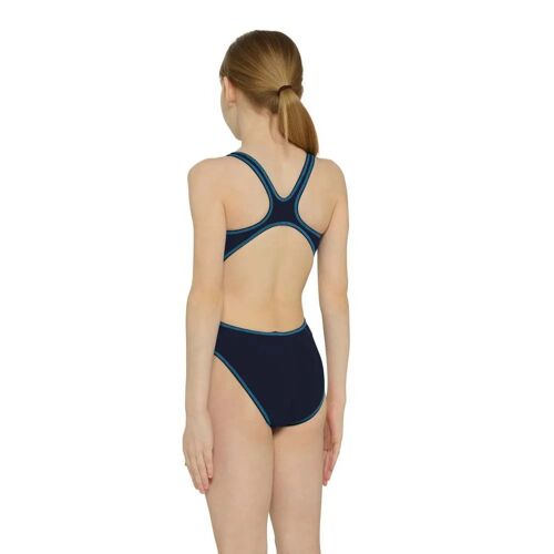 Zoggs Maillot De Bain Melbourne Haxback Filles 12-13 Années Navy / Bleu Clair