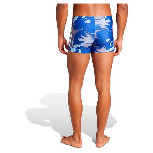 Adidas Slip De Bain Boxer Graphic Homme L-Xl Semi Lucid Bleu / Blanc