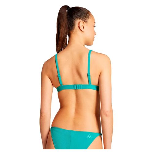 Adidas Haut De Bikini Iconisea Ribbed Padded Triangle Femme 32 Pure Teal