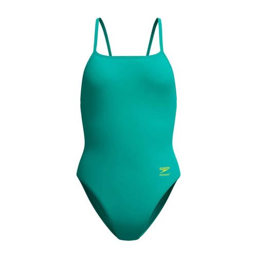 Speedo Maillot De Bain Fl Solid Web Back Femme Uk 28 Turquoise Gem