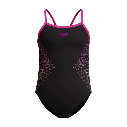 Speedo Maillot De Bain Plastisol Placement Thinstrap Muscleback Filles 9-10 Années Flare Rose