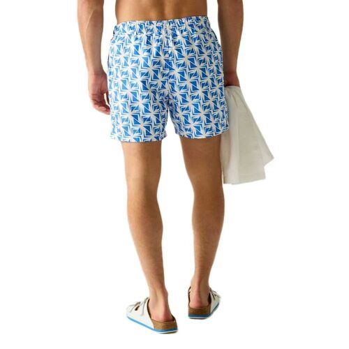 Regatta Short De Bain Loras Homme S Blanc / Sonic Bleu Geo