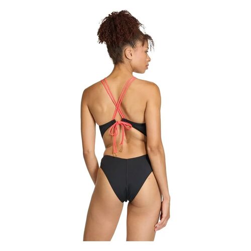 Adidas Maillot De Bain Ripstream 3 Stripes Tie Back Femme 44 Noir