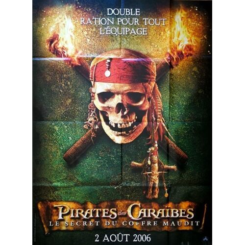 Pirates Des Caraïbes, Le Secret Du Coffre Maudit 2 / Disney - Pré Affiche Originale De Cinéma - Format 120x160 Cm - Un Film De Gore Verbinski Avec Johnny Depp, Orlando Bloom, Keira Knightley - 2006