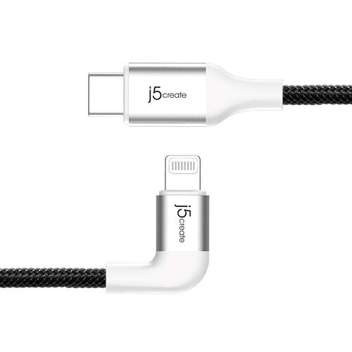 KALANKA-Câble USB C vers Lightning pour iPhone 14, 13, 12, 11 (blanc) - 1,2 m [certifié Apple MFi] Câble tressé à fiche coudée pour iPhone 14 11, iPad, AirPods Pro