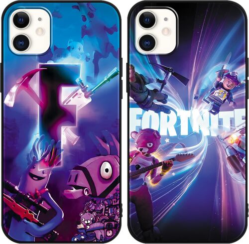 KALANKA-2 Pièces Coque pour iPhone 11 6.1"", Anime Motif Cartoon Game de Personnage Esthétique TPU Silicone de Protection Antichoc Housse Bumper Étui Case, Cool
