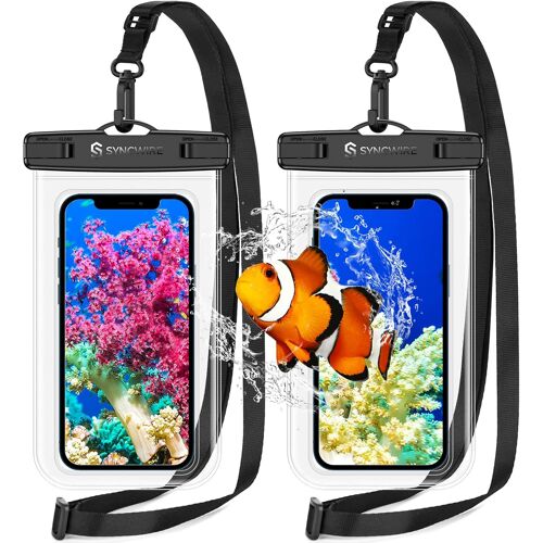 KALANKA-Pochette Etanche Smartphone -Lot de 2- Housse Imperméable Téléphone IPX8 Touch Sensible Pochette Portable Etanche pour iPhone 13 Pro Max 12 Mini 11 XR 8 Plus 7 SE 2020, Huawei Sumsung etc.
