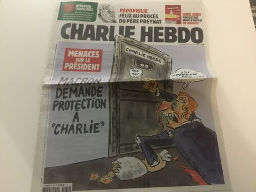 Charlie Hebdo N° 1435 / 22 Janvier 2020 / Macron Demande Protection À Charlie.