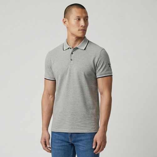 Polo Coton Col Boutonné Avec Double Liserés Homme Torrente