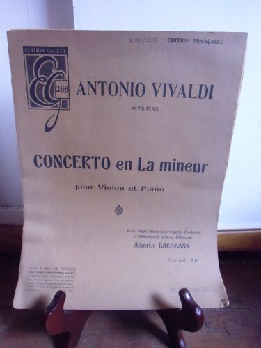 Antonio Vivaldi - Concerto En La Mineur - Pour Violon Et Piano