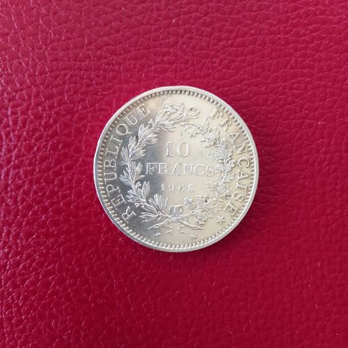 Piece 10 Francs En Argent Hercule De 1965