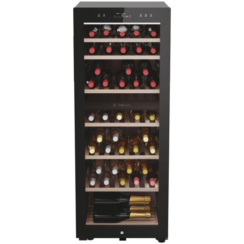 Haier Wine Bank 50 Serie 7 HWS77GDAU1 Refroidisseur de vin compresseur Pose libre Noir 77 bouteilles
