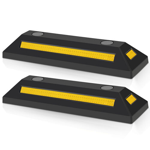 2X Butée de parking Arrêt de roue Arrêt de stationnement Garage 54x15x10cm Espace de stationnement