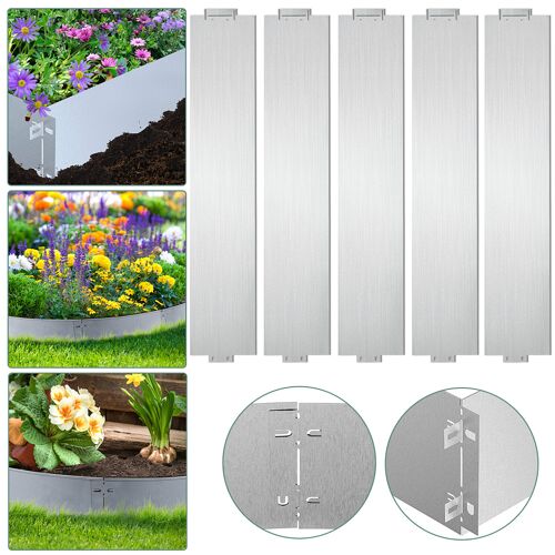 Bordure De Pelouse Bordure De Palissade Barrière Anti-Racines Jardin Rouleau Bordure De Parterre 100x15cm 35m