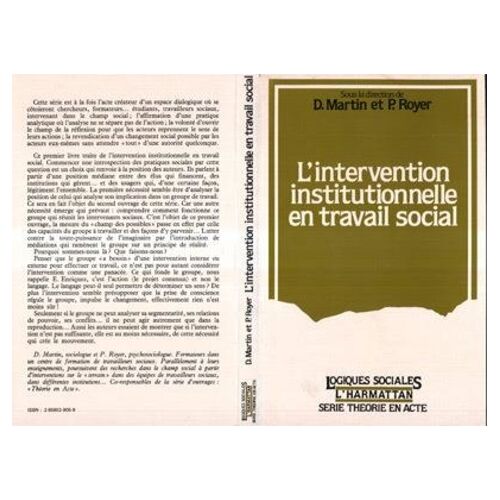 L'intervention Institutionnelle En Travail Social