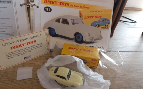 Voiture PORSHE 356A réf 182 DINKY TOYS ATLAS AVEC FICHE ET CERTIFICAT