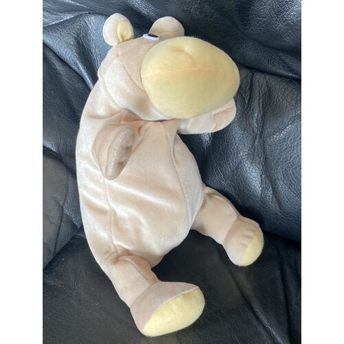 DOUDOU PELUCHE HIPPOPOTAME BEIGE SUPER TOYS 28CM