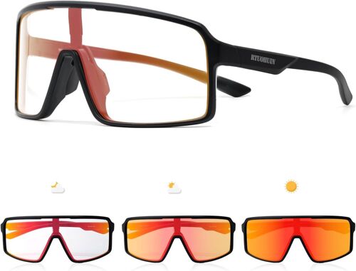 Subzonal-Lunette De Cyclisme Photochromique Homme Lunette Vélo Route Tr90 Cadre Lunette Vtt Femme Transparente Lunette Cycliste Protection Uv400 Pour Le Cyclisme, La Course À Pied Et Les Sports De Pl