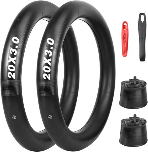 Subzonal-Lot De 2 Chambres À Air De Vélo 20 X 3,0/26 X 3,0, 20/66 Pouces Avec Valve Schrader Av35 Mm, Convient Pour Fat Bike/Vtt/E-Bike