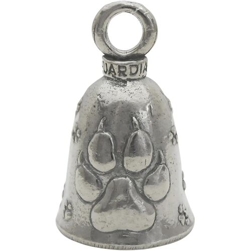 SUBZONAL-Dog Paw Good Luck Bells w/Keyring & Black Velvet Gift Bag | Motorcycle Bell | Hiking Bear Warning | Lead-Free Pewter | Made in USA