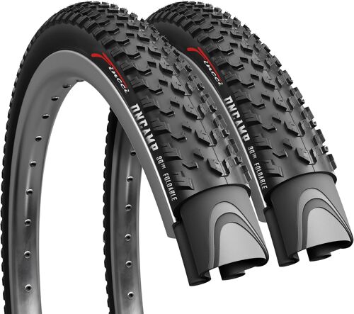 Subzonal-Velo Pneus Vtt 27,5 X 2.10 Pouces - Paire Pliable Pneu Velo 54-584 Pour Montagne & De Course & Électrique Bicyclette, Route Bici - Parfaites Pour Boue, Sable, Gravier Et Rochers - Paquet De