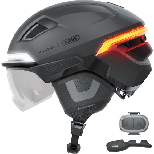 Subzonal-Casque De Vélo Hyp-E B.Lace - Avec Feu Avant, Arrière Et Clignotant Ainsi Que Feu Stop Activé Sans Fil - Avec Visière Et Cache-Oreilles - Pour Vélo, Vélo Électrique Et S-Pedelec