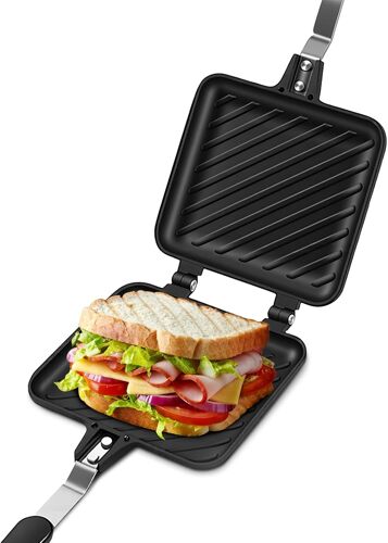 Subzonal-Machine À Sandwich Chaud Poêle À Panini Antiadhésive Double Face Fond Plat Pour Petit-Déjeuner