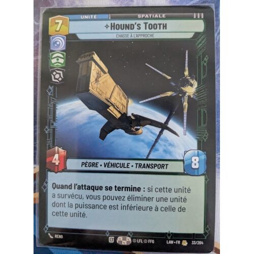 Star Wars Unlimited "Hound'S Touth" X1 R Set Sans Foi Ni Loi (Law) #033 Fr