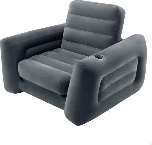 SUBZONAL-INTEX Fauteuil chauffeuse 1 place, Gris Foncé