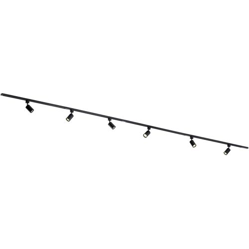 Subzonal-Focus Iii ¿ Système D¿Éclairage Led Monophasé ¿ 4 Rails De 1m (400cm) ¿ 6 Spots Gu10 Orientables ¿ Noir ¿ Plafonnier Moderne ¿ Pour Cuisine, Salon, Salle À Manger