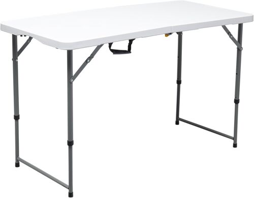 SUBZONAL-Table Pliante rectangulaire à Pieds réglables 120x60x74cm