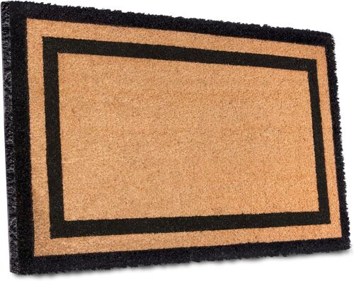 Subzonal-1856 Paillasson En Coco Pour L'intérieur Et L'extérieur Protégé, Antidérapant, Anti-Salissures, Cadre Extérieur, Résistant Aux Intempéries, Pour Couloir, Terrasse, Entrée, 50 X 80 Cm