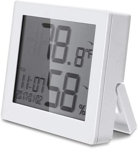 SUBZONAL-PNAWLLCF-65 Écran LCD Température Électrique Et Humidité Thermomètre Et Hygromètre avec Heure D'horloge Date Hygrothermograh