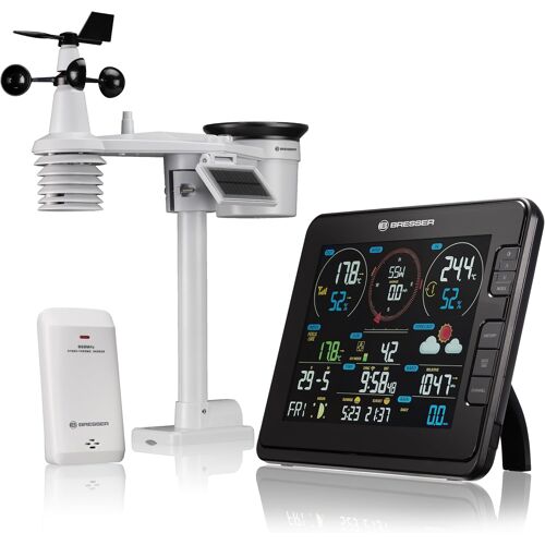 SUBZONAL-Bresser Station Météo Sans Fil Wifi Avec Capteur Extérieur Pro 7 En 1 De Niveau UV, Vitesse Et Direction Du Vent, Humidité De L¿air, Température, Précipitations Et Intensité Lumineuse