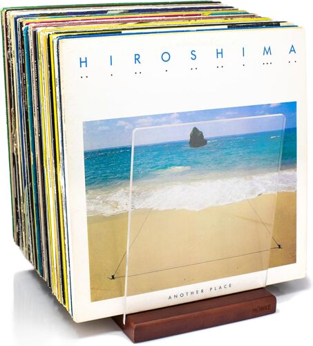 Subzonal-Rangement De Disques Vinyles - Un Support De Disques Au Design Minimal - Capacité De 60 Lp - S'adapte À Tous Les Décors (Marron)