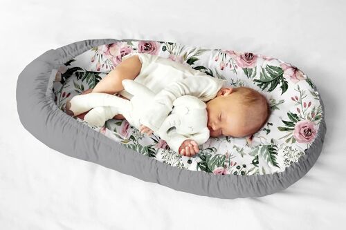Subzonal-Nid Bébé Multifonctionnel Cocoon Baby Baby Baby Cocoon Bumper Lit De Voyage 100% Coton Anti-Allergique