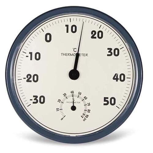 SUBZONAL-PNAWLLCF-65 Mural hygromètre intérieur ronde extérieur Grand thermomètre hygromètre Garden Home Décor du foyer Ornement