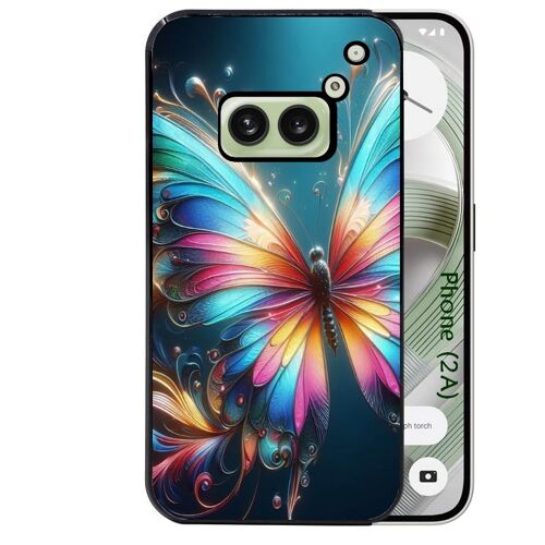 Coque noire Taperso pour Nothing Phone 2A et 2A PLUS avec motif papillon arc
