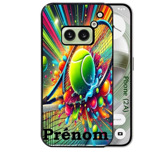 Coque noire Taperso pour Nothing Phone 2A et 2A PLUS avec motif tennis color personnalisee